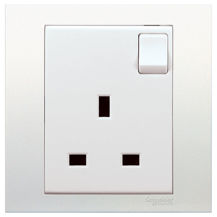 Vivace 13A 250V 1Gang Switched Socket,White