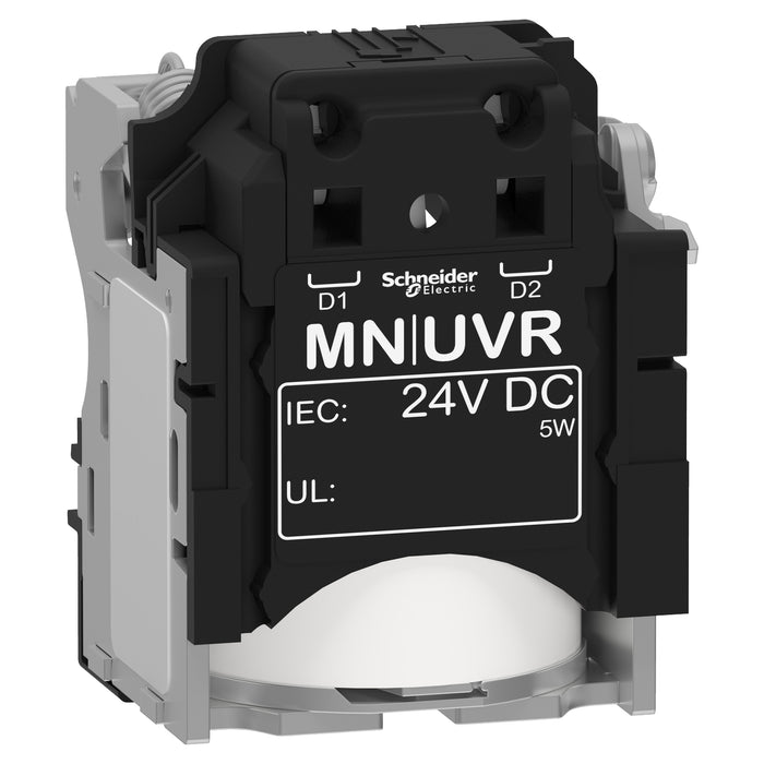 MN undervoltage release, ComPacT NSX, rated voltage 24 VDC, screwless spring terminal connections