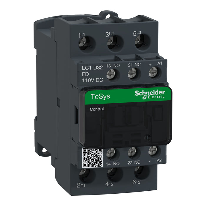 TeSys D contactor - 3P(3 NO) - AC-3 - <= 440 V 32 A - 110 V DC coil