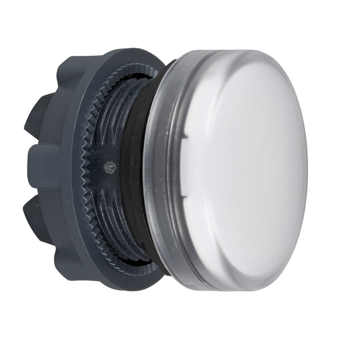 Harmony XB5, Pilot light head, metal, white, Ø22, plain lens for BA9s bulb