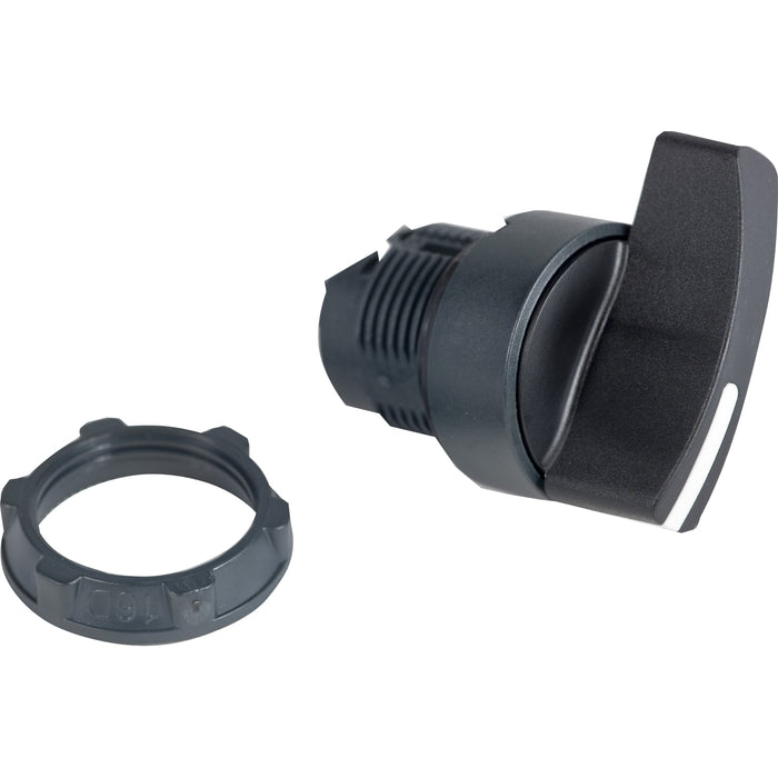 Harmony XB5, Selector switch head, plastic, black, Ø22, long handle, 2 positions, stay put