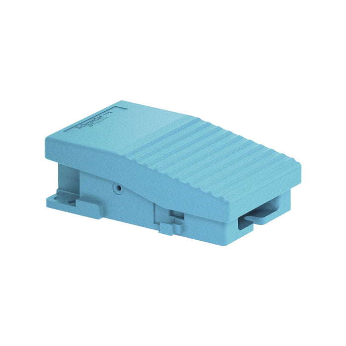Preventa XPE, Single foot switch, metal, blue, without cover, 1 NO + 1 NC