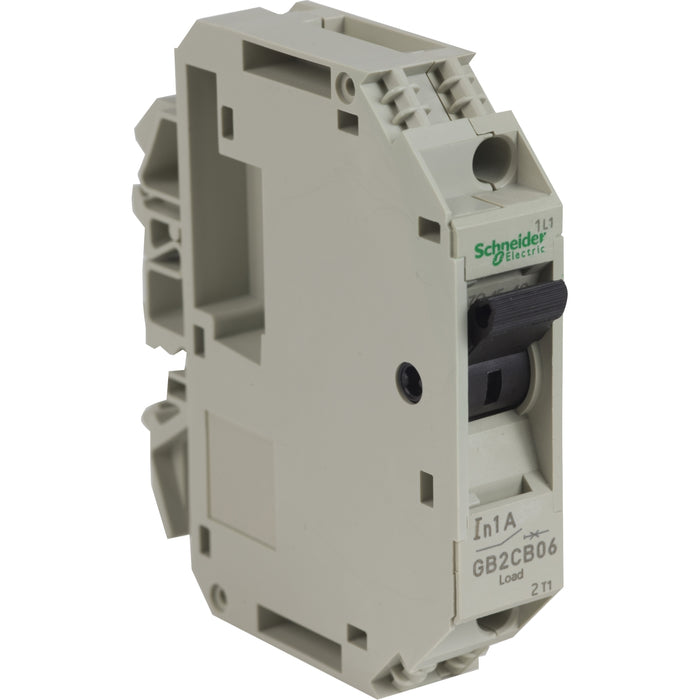 Thermal magnetic circuit breaker, TeSys GB2, 1P, 1 A, Icu 50 kA@240 V