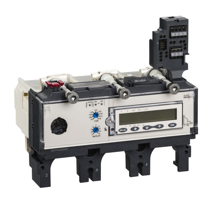 trip unit MicroLogic 5.3 E for ComPact NSX 630 circuit breakers, electronic, rating 630A, 3 poles 3d