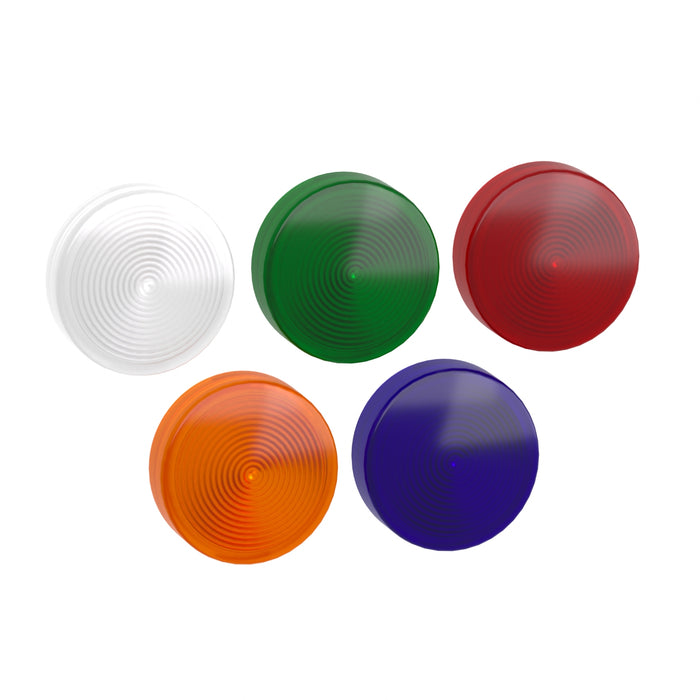 Head for pilot light, Harmony XB4, Ø22 mm with 5 colour plain lens integral LED