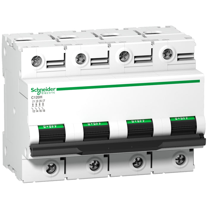 Miniature circuit-breaker, Acti9 C120H, 4P, 125 A, C curve, 15000 A (IEC 60898-1), 15 kA (IEC 60947-2)