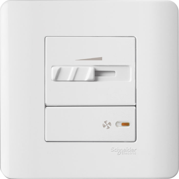 1 Gang Full-Flat Fan Controller, White