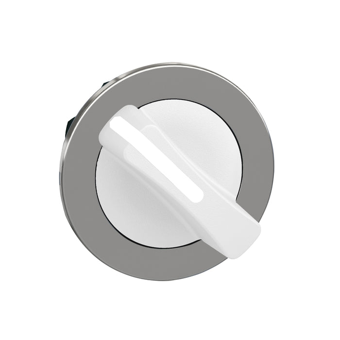 Head for selector switch, Harmony XB4, flush mounted white 2 position stay put