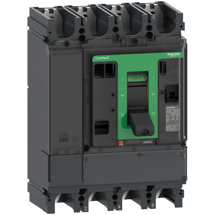 Switch disconnector ComPacT NSX630NA, 4 poles, 630A, AC22A, AC23A