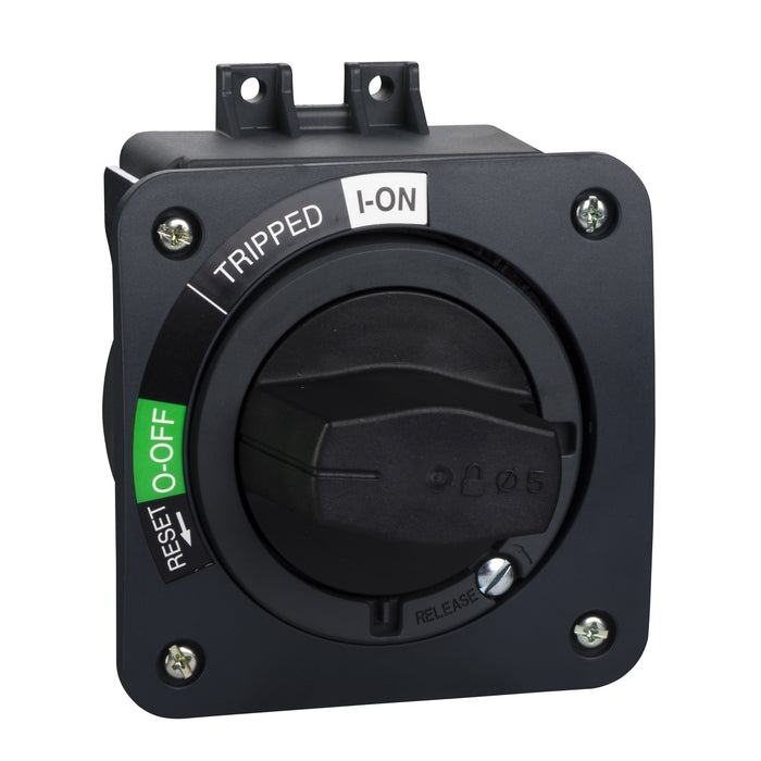 direct rotary handle, EasyPact EZC100, EasyPact CVS100BS, black handle, black front plate