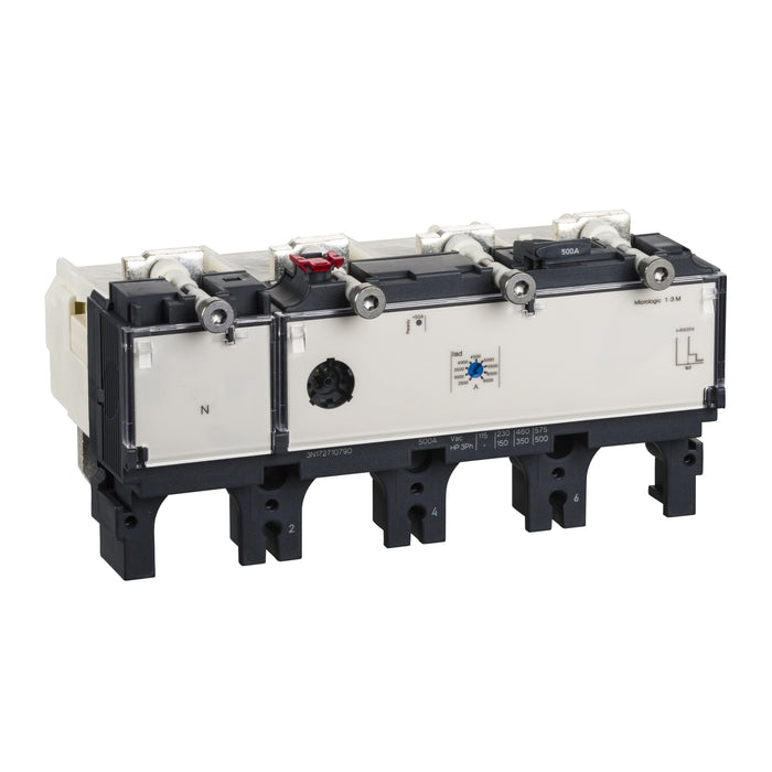 trip unit MicroLogic 1.3 M for ComPact NSX 630 circuit breakers, electronic, rating 500 A, 4 poles 3d