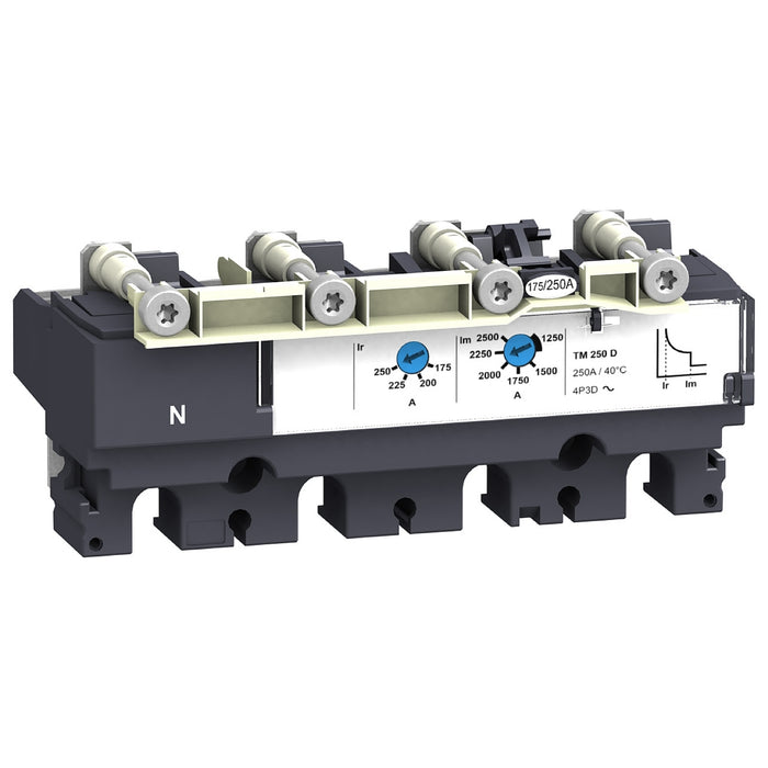trip unit TM80DC, ComPact NSX 100 DC, thermal magnetic, 80 A rating, 4P 4d
