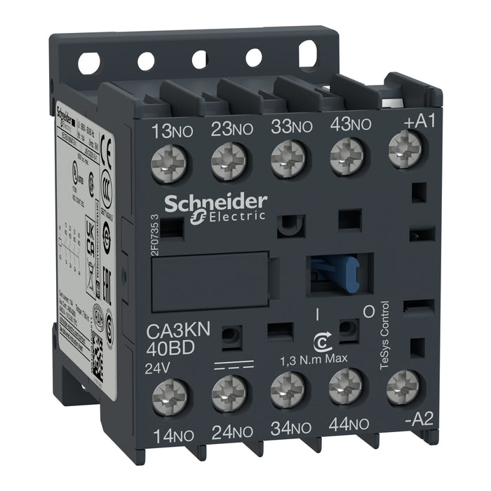 TeSys K control relay - 4 NO - <= 690 V - 24 V DC standard coil