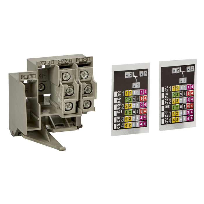 standard early break contact, ComPact NS630b to NS1600, withdrawable, rotary handle position CAO, 1 changeover contact type