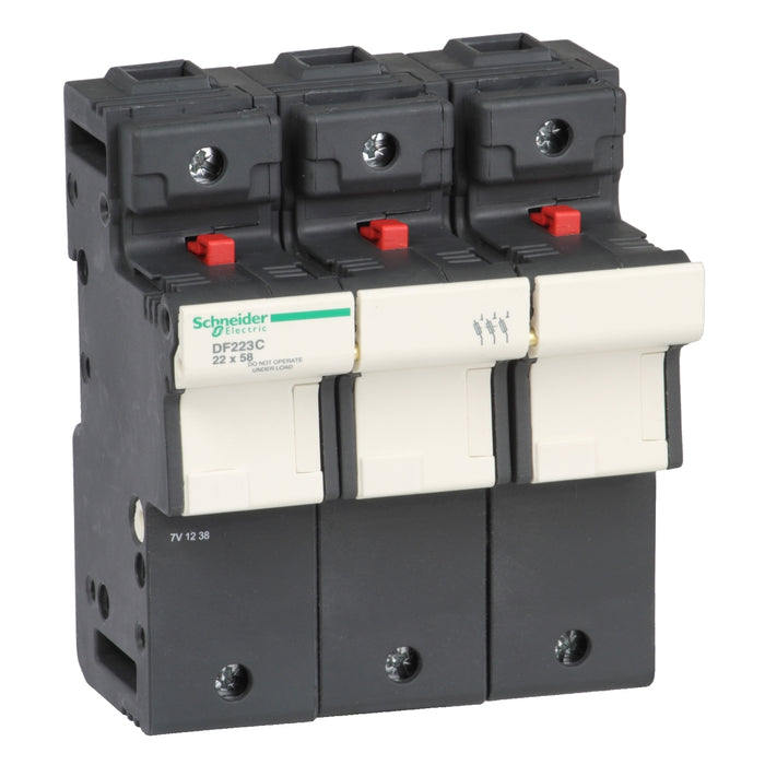 Fuse carrier TeSys DF, 3P 125A, fuse size 22x58 mm