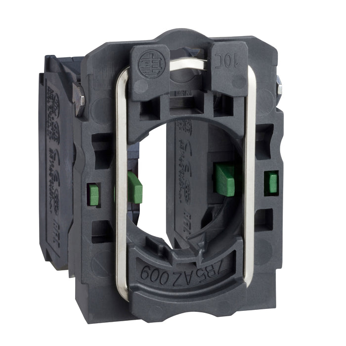 Harmony XB5, Single contact block with body/fixing collar, plastic, screw clamp terminal, 2 NO