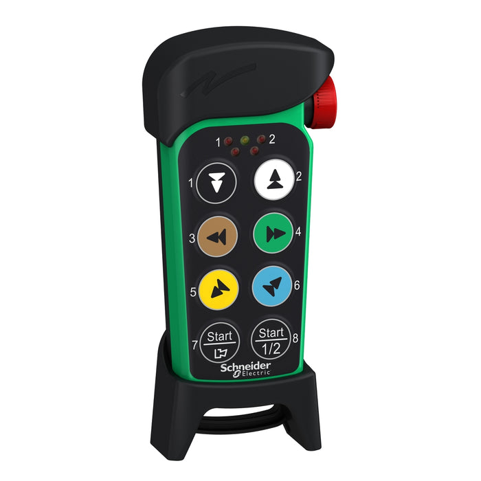 Harmony eXLhoist, compact, Remote control, LED, 6 motion push buttons, 2 auxiliary push buttons