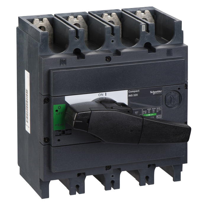 switch disconnector, Compact INS320 , 320 A, standard version with black rotary handle, 4 poles