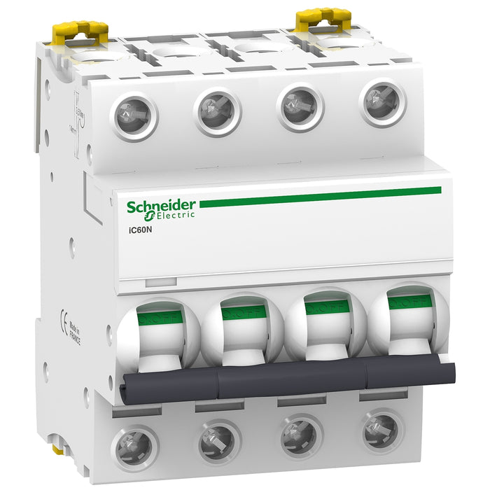 Miniature circuit-breaker, Acti9 iC60N, 4P, 6 A, C curve, 6000 A (IEC 60898-1), 10 kA (IEC 60947-2)