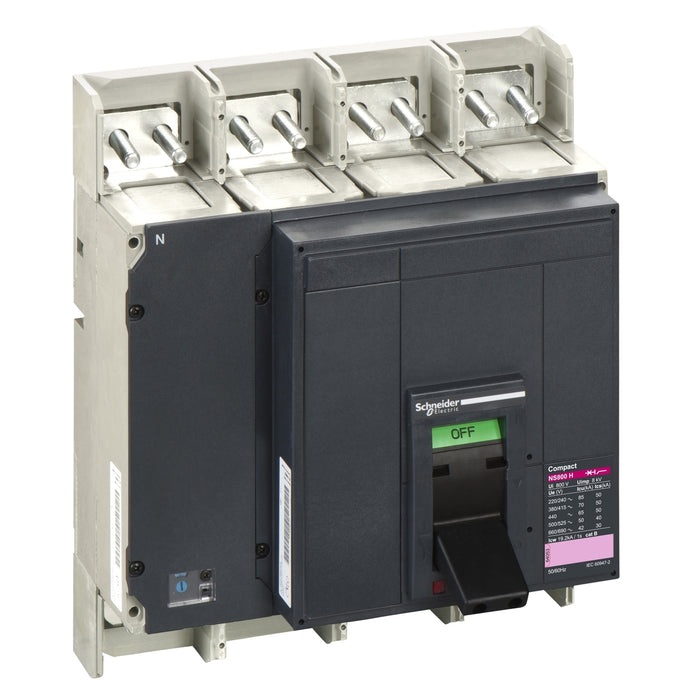 circuit breaker basic frame, ComPact NS 800L, 150 kA at 415 VAC, 800 A, fixed, manually operated, without trip unit, 4 P