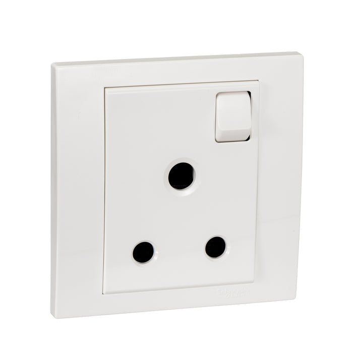 Vivace 15A 250V 1Gang Switched Socket,White