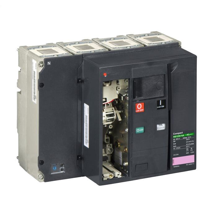 basic switch disconnector, Compact NS1250 NA, fixed, electrically operated, 1250 A, 690 VAC 50/60 Hz, 4 poles