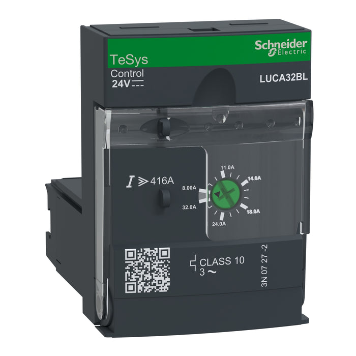 Standard control unit, TeSys U, 8-32A, 3P motors, thermal magnetic protection, class 10, coil 24V DC