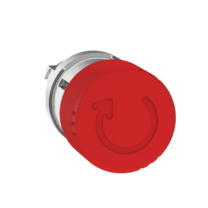 Harmony XB4, Emergency stop head switching off, metal, red mushroom Ø30, Ø22, trigger latching turn to release
