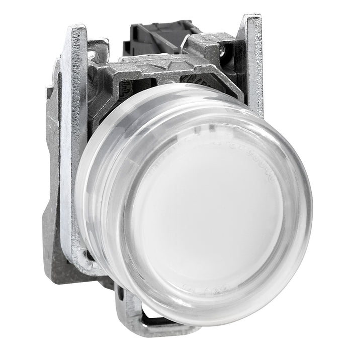 Complete push button, Harmony XB4, white pushbutton Ø22 mm, spring return, 1 NO, ATEX