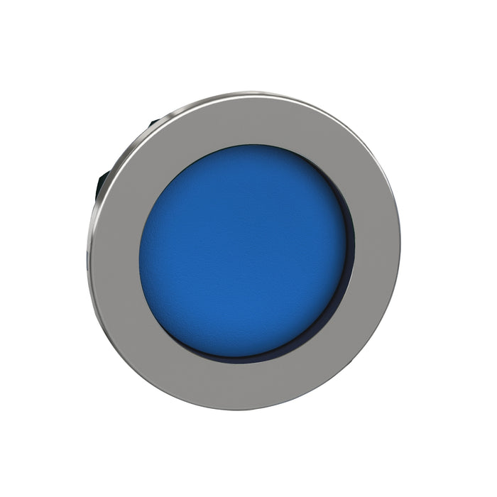 Head for non illuminated push button, Harmony XB4, flush mounted blue pushbutton recessed