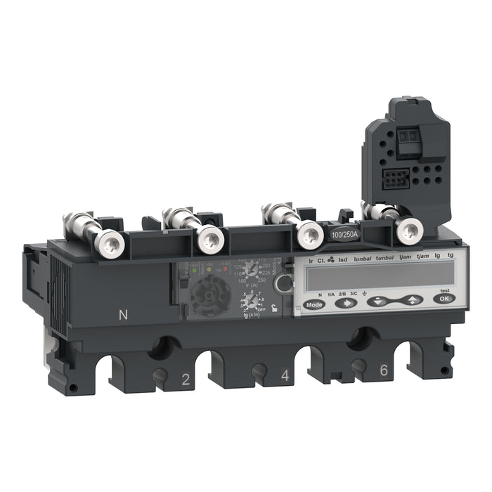 trip unit MicroLogic 6.2 E for ComPacT NSX 250 circuit breakers, electronic, rating 250A, 4 poles 4d