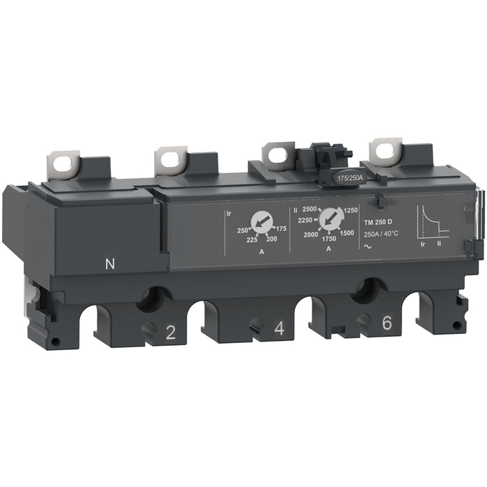 trip unit TM63D for ComPacT NSX 100/160/250 circuit breakers, thermal magnetic, rating 63 A, 4 poles 4d