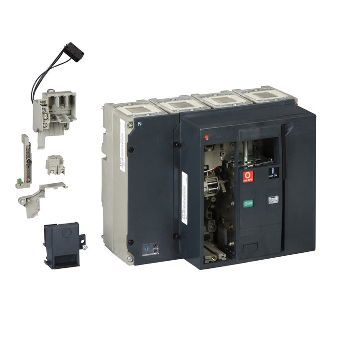circuit breaker basic frame, ComPact NS 800N, 50 kA at 415 VAC, 800 A, fixed, electrically operated, without trip unit, 4 P