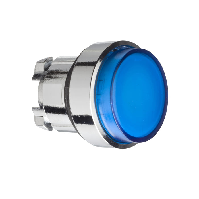 Head for illuminated push button, Harmony XB4, blue projecting pushbutton Ø22 mm spring return BA9s bulb