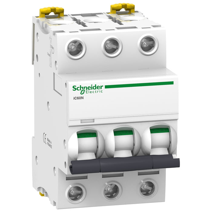 Miniature circuit-breaker, Acti9 iC60N, 3P, 6 A, C curve, 6000 A (IEC 60898-1), 10 kA (IEC 60947-2)