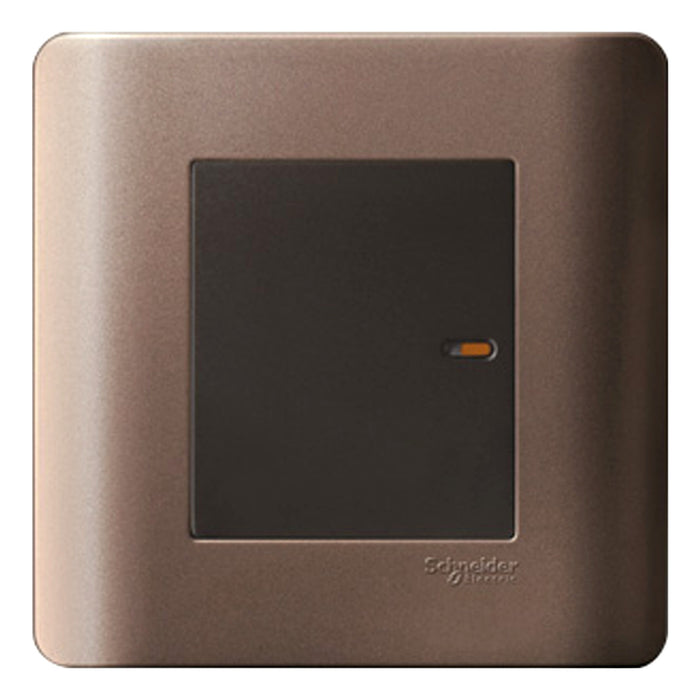ZENcelo -16AX 1G 1 Way Full-Flat Switch with Ondicat-w/Blister-Silver Bronze