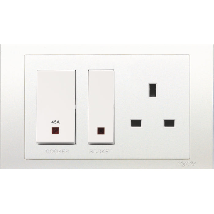 Vivace 45 A 250 V cooker control unit, white