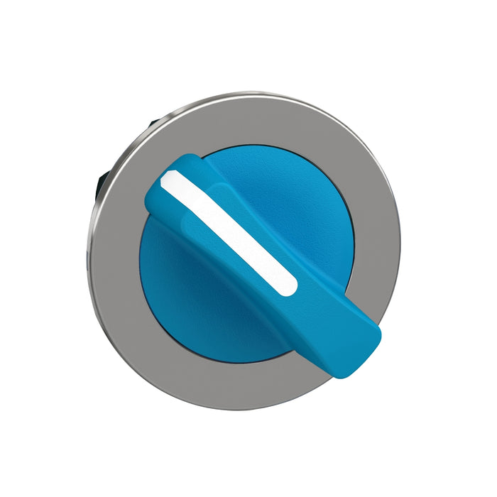 Head for selector switch, Harmony XB4, flush mounted blue 2 position stay put