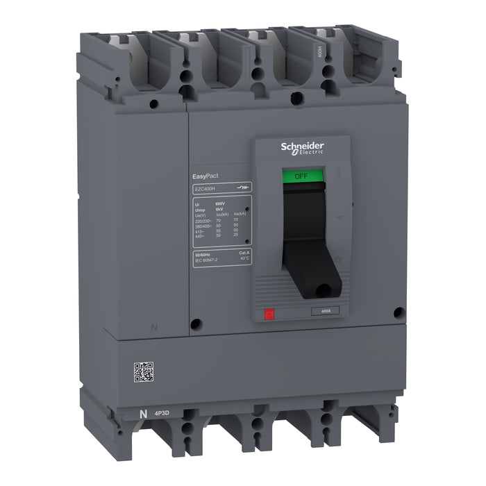 circuit breaker Easypact EZC400H - TMD - 320 A - 4 poles 3d