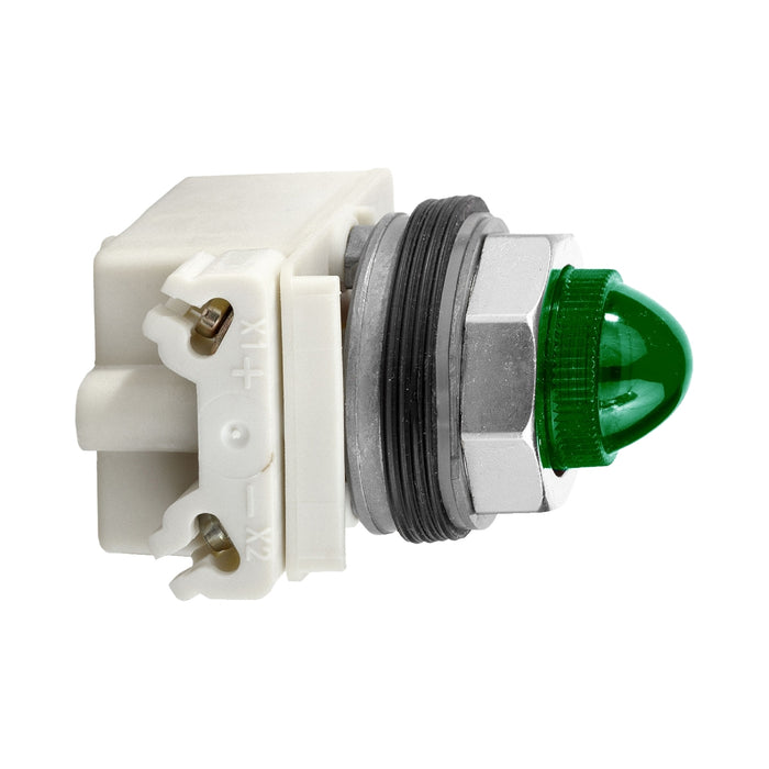 PILOT LIGHT 28V 30MM TYPE K +OPTIONS Green