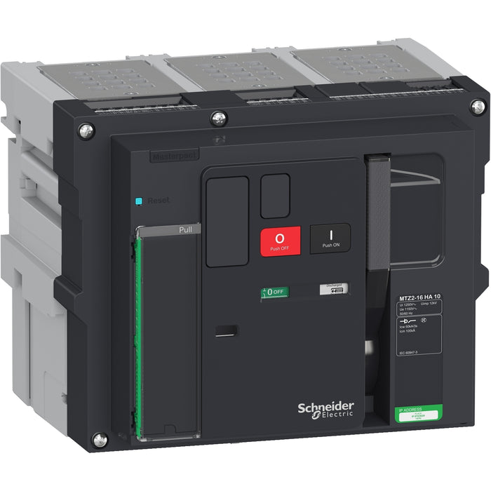 switch disconnector Masterpact MTZ2 16 HA10, 1000 VAC, 1600 A, 3 poles, drawout