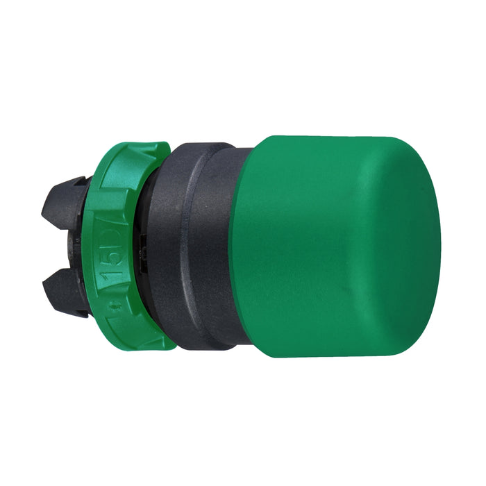 Head for non illuminated push button, Harmony XB5, green Ø 30 mushroom pushbutton Ø22 mm spring return