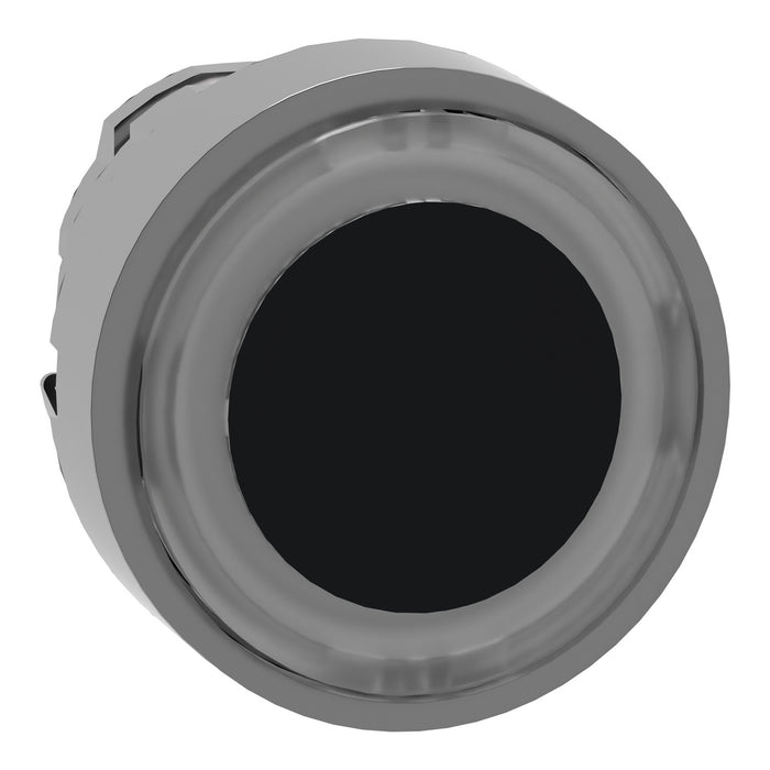 Head for illuminated push button, Harmony XB4, white flush pushbutton Ø22 mm spring return integral LED