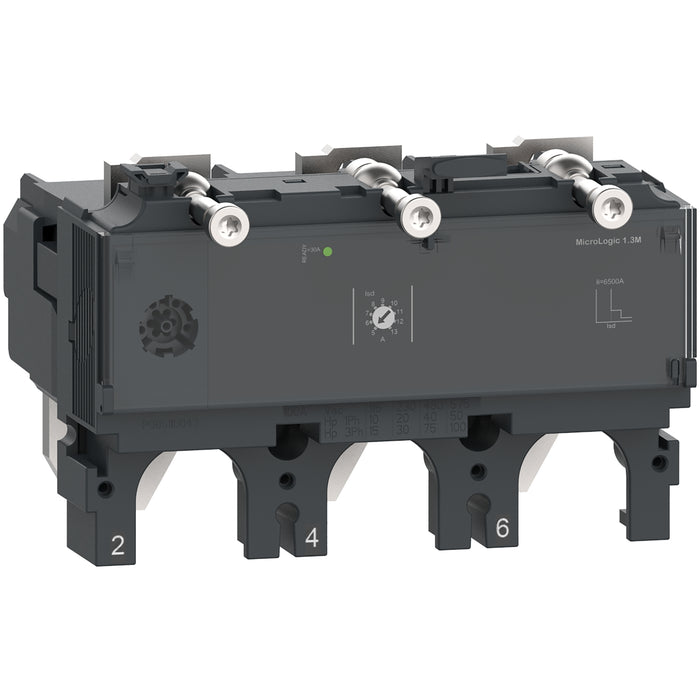 trip unit MicroLogic 1.3 M for ComPacT NSX 630 circuit breakers, electronic, rating 500 A, 3 poles 3d