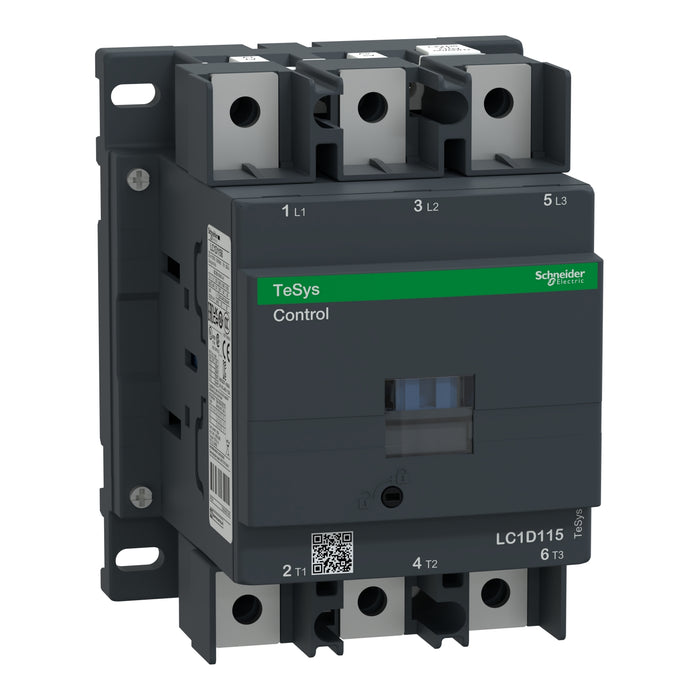 TeSys D contactor - 3P(3 NO) - AC-3 - <= 440 V 115 A - 110 V AC 50/60 Hz coil
