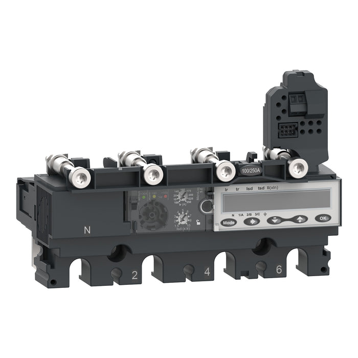 trip unit MicroLogic 5.2 E for ComPacT NSX 250 circuit breakers, electronic, rating 250A, 4 poles 4d