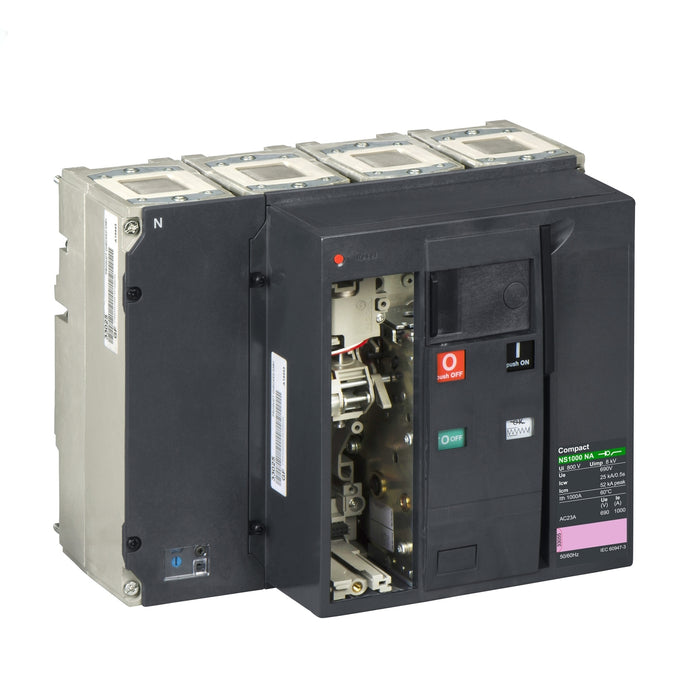 basic switch disconnector, Compact NS1000 NA, fixed, electrically operated, 1000 A, 690 VAC 50/60 Hz, 4 poles