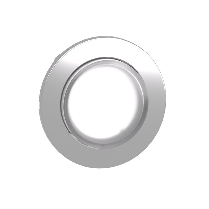 Head for illuminated push button, Harmony XB4, flush mounted white projecting pushbutton integral LED