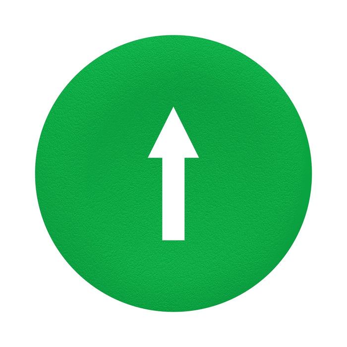 green cap marked arrow for rectangular multiple-headed pushbutton Ø22