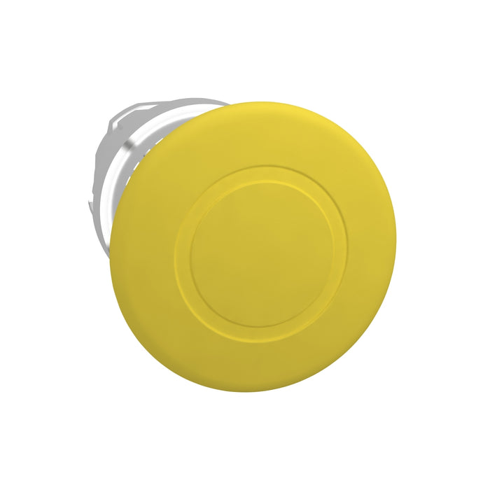 Harmony XB4, Mushroom push button head Ø40, metal, yellow, Ø22, latching push-pull
